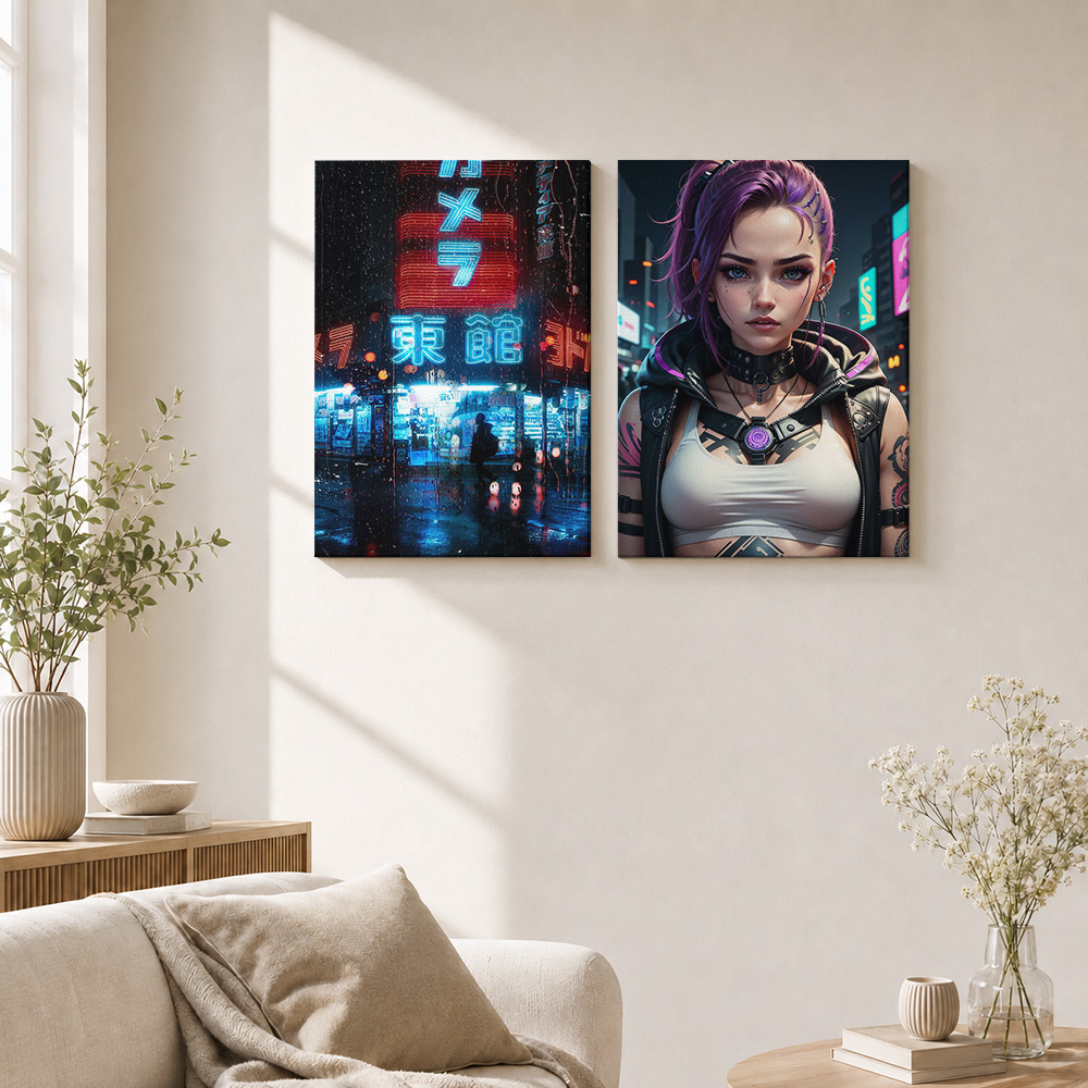 Cyberpunk Canvas Print Poster  - огляд і ціна Office Technologies